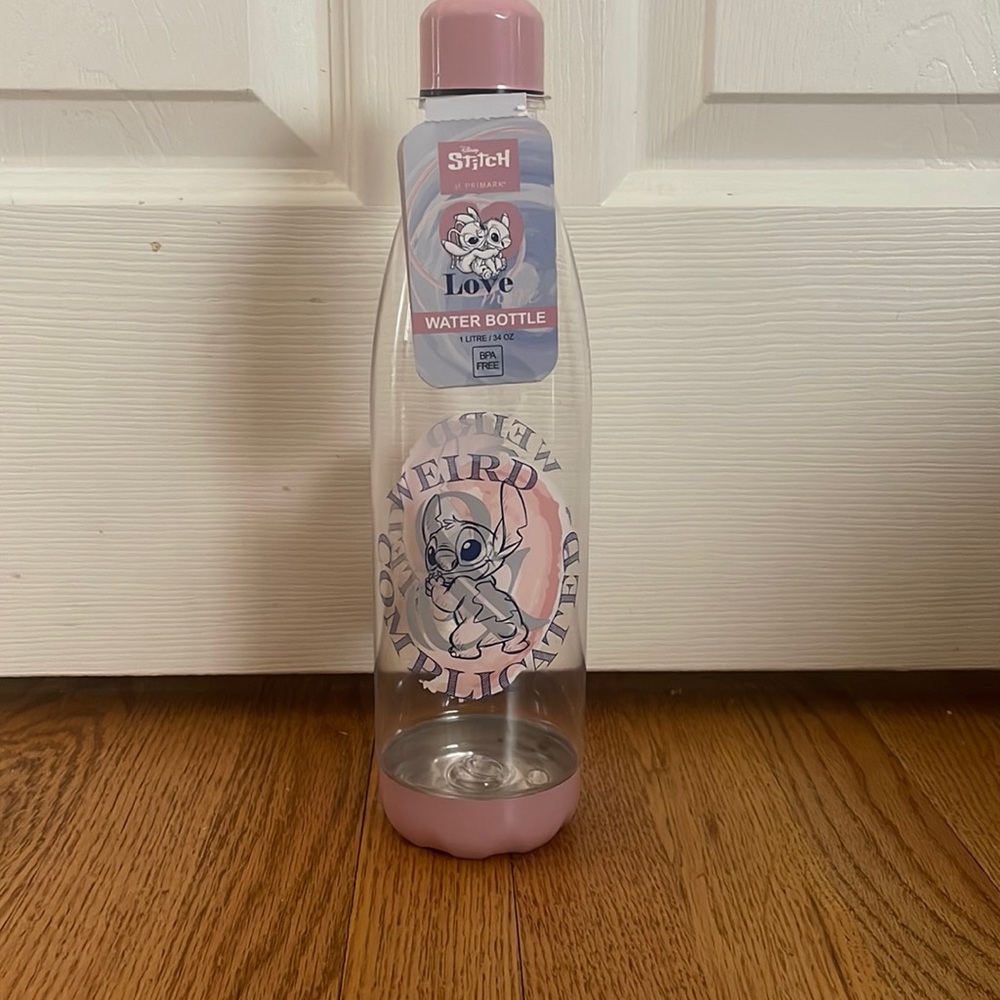 Stitch plastic water bottle